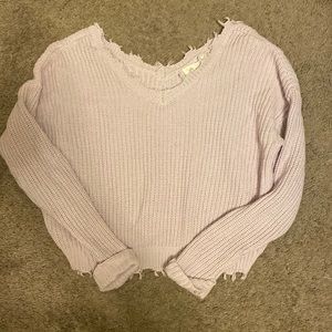 Jessica Simpson Frayed Detail Sweater